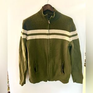 Alfani Olive Green Zip Up Sweater
